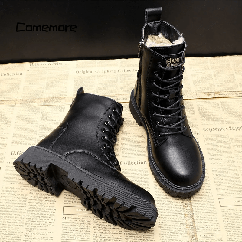 IRMA | Bottes d'hiver en cuir noir