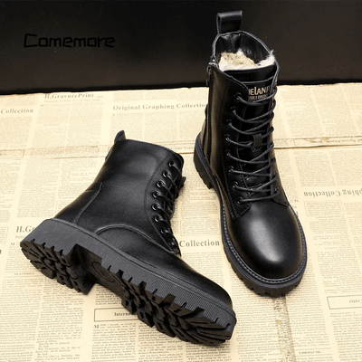 IRMA | Bottes d'hiver en cuir noir