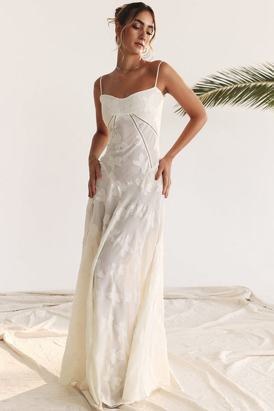 Robe Longue à Motifs Floraux | Élégance Romantique | Tissu Fluide