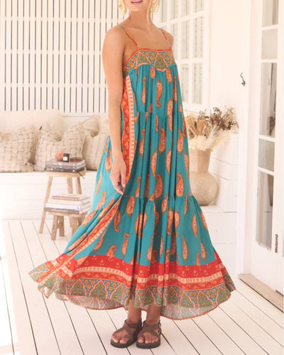 Robe Tendance Bretelles Imprimé
