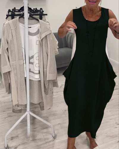 LELIE - ROBE SANS MANCHES ÉLÉGANTE ET TENDANCE