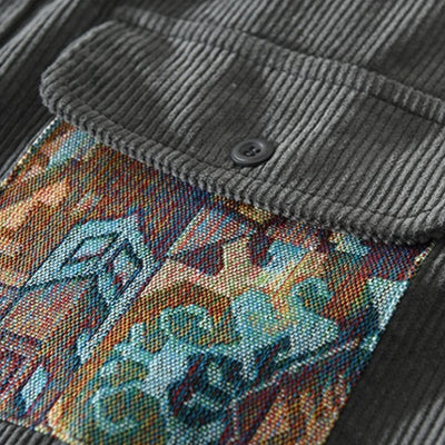 Camicia in velluto a coste Patch-Theory