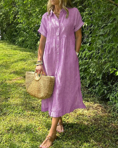 ANOREA - ROBE RAYÉE ÉLÉGANTE