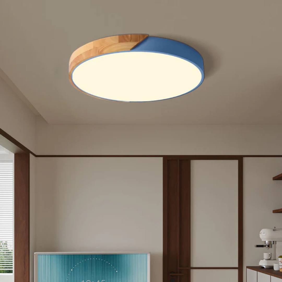 Delos - Plafonnier LED scandinave en bois