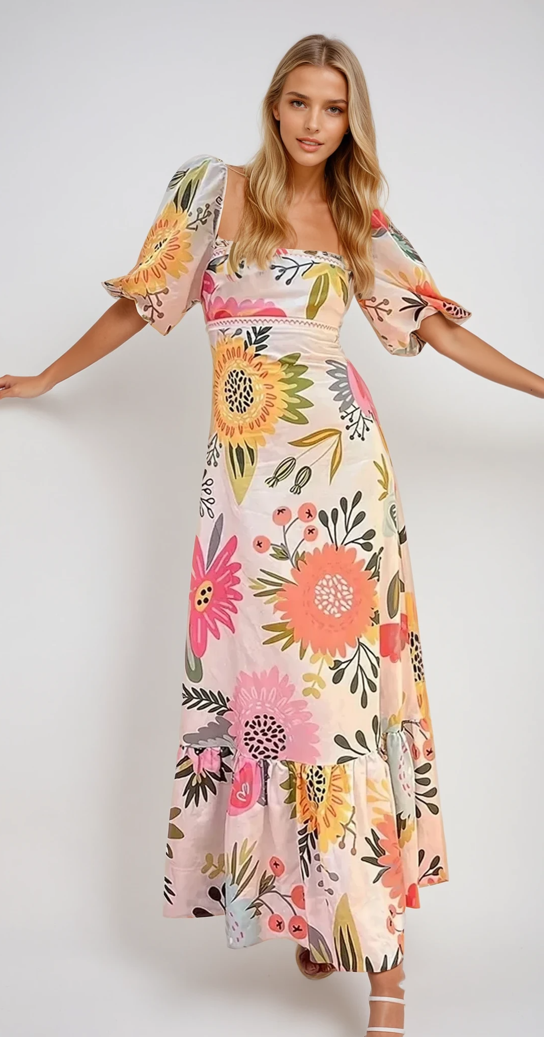 Reine - Robe Fluide Élégante Pour Les Soirées D'Été