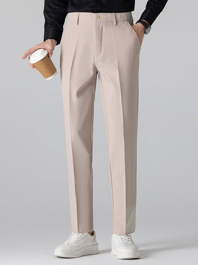 Pantalon Ajusté Fuselé en Tissu Léger