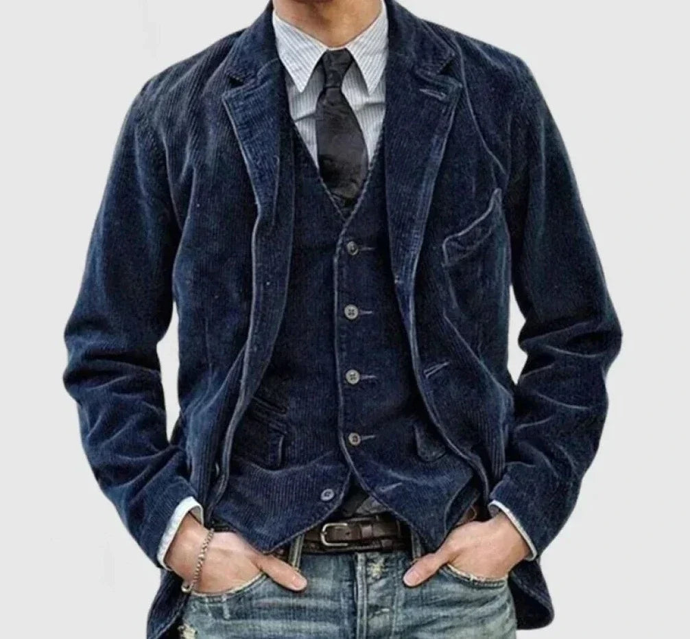 MARC | Veste en laine vintage avec gilet