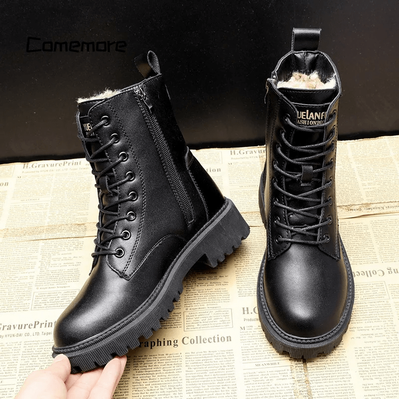 IRMA | Bottes d'hiver en cuir noir