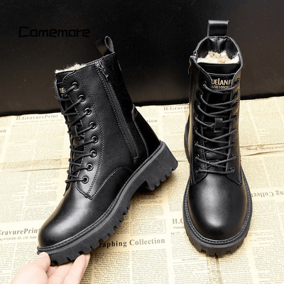 IRMA | Bottes d'hiver en cuir noir