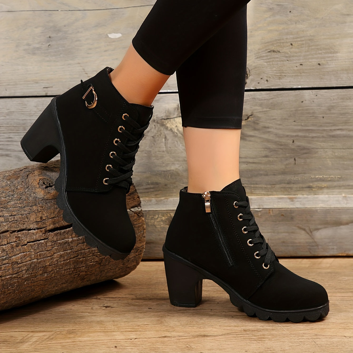 Lana | Bottes Lacets Pour Femme | Talons