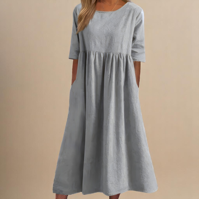 Morgane™ | Robe avec jupe midi et silhouette flatteuse