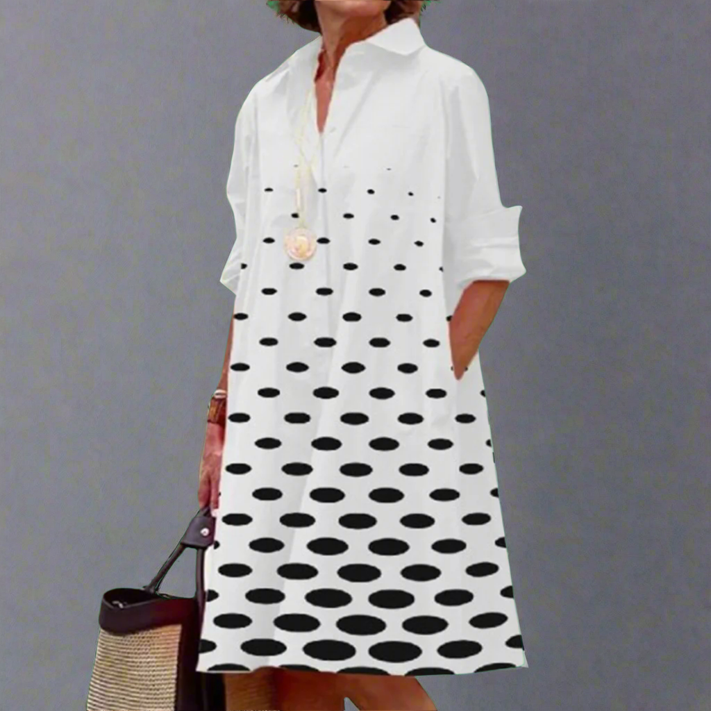 Rhea - Robe chemise rétro
