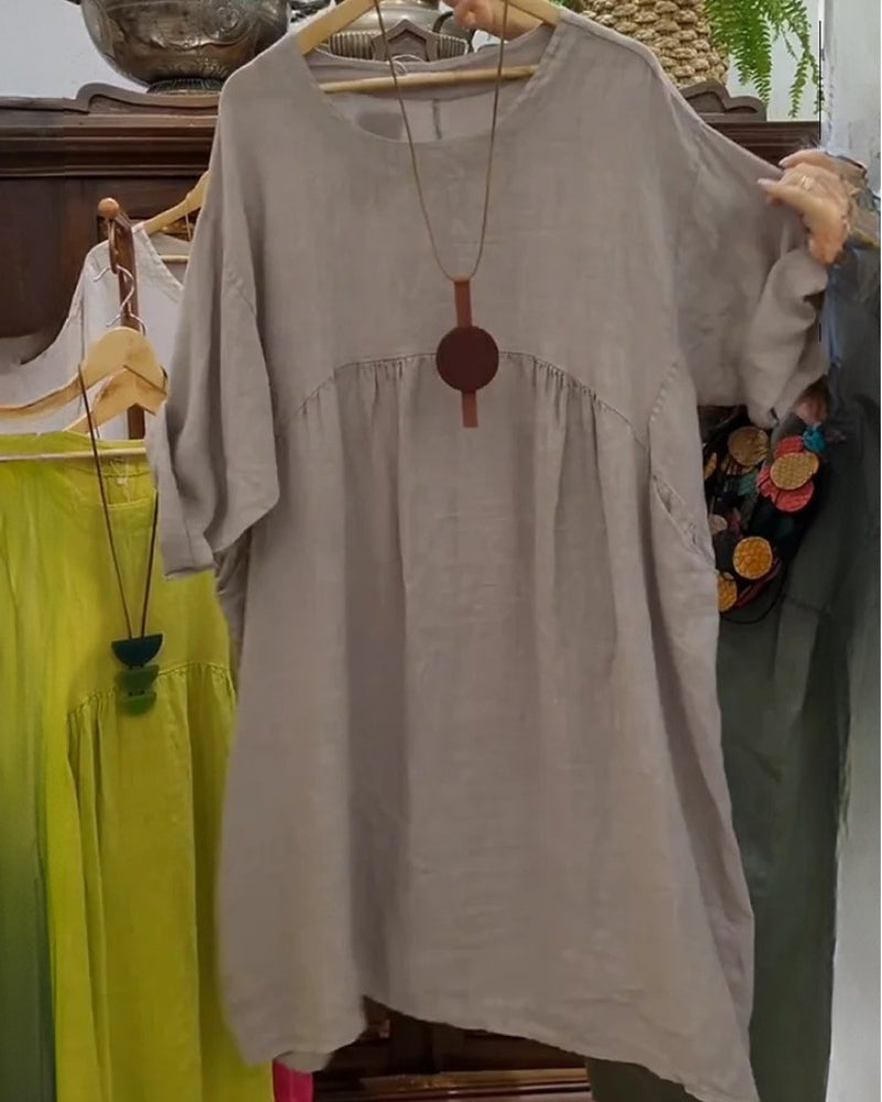 MANDIRA – Robe en Coton et Lin