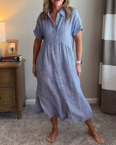 ANOREA - ROBE RAYÉE ÉLÉGANTE