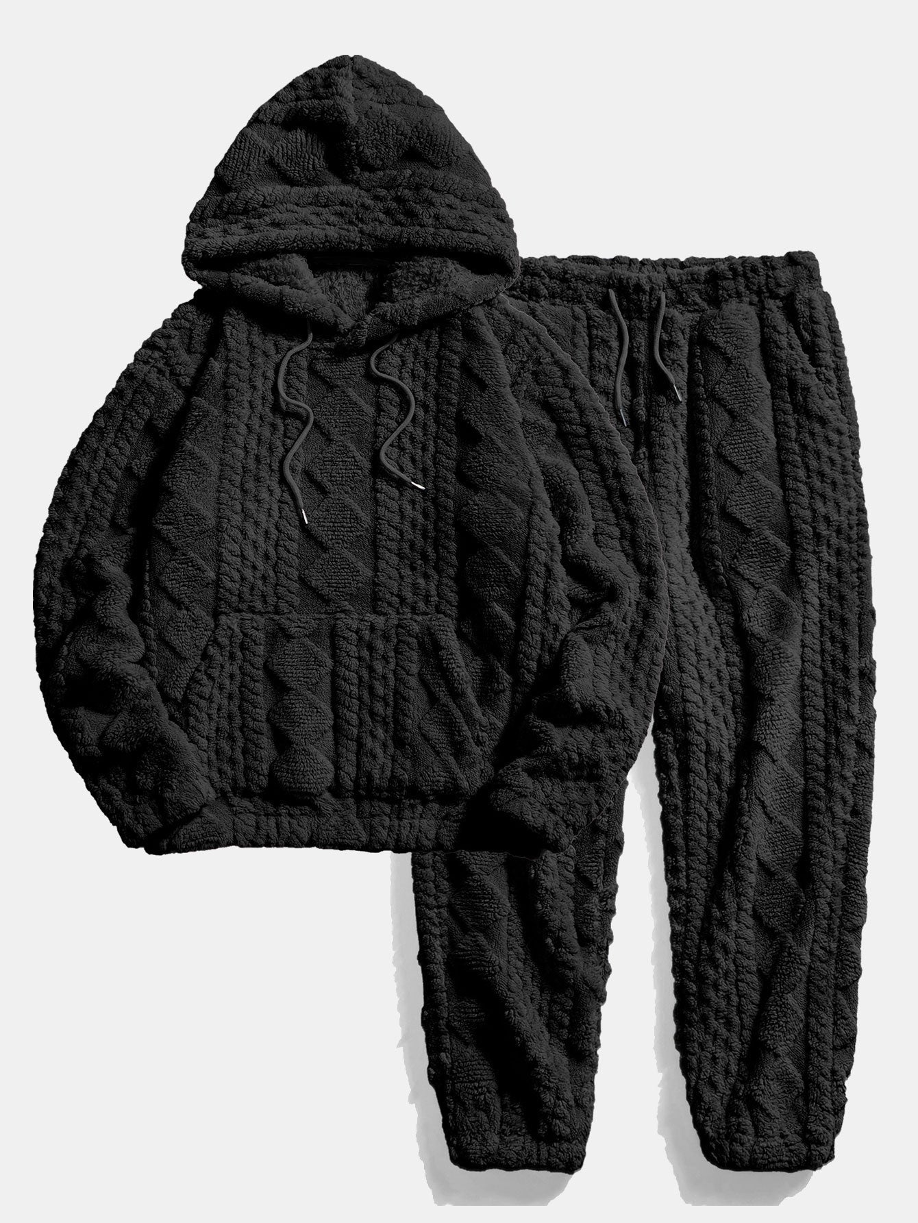 Sweat à capuche et pantalon de jogging en jacquard géométrique