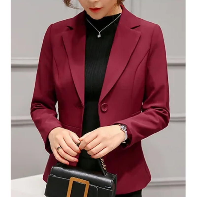 Blazer Femme – Coupe Cintrée – Silhouette Structurée – Fermeture Un Bouton