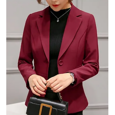 Blazer Femme – Coupe Cintrée – Silhouette Structurée – Fermeture Un Bouton