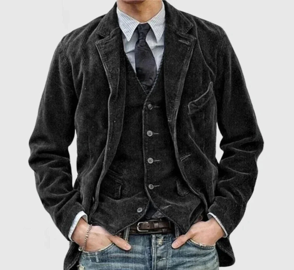MARC | Veste en laine vintage avec gilet