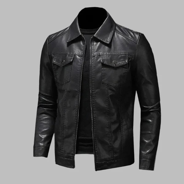 VICTOR | Veste en cuir classique