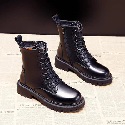 IRMA | Bottes d'hiver en cuir noir