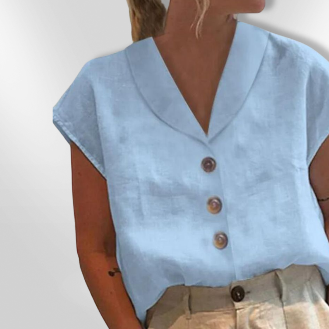 YESHA | Blouse à Col Élégante