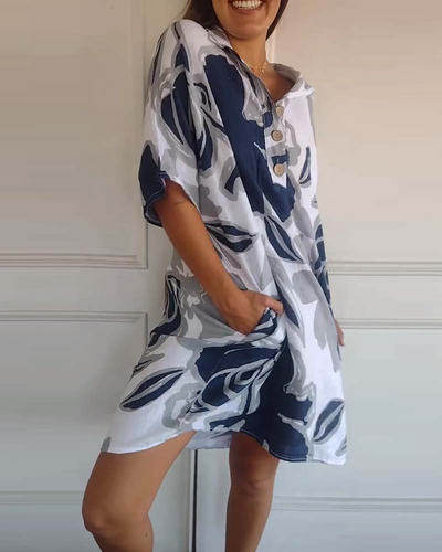 CLEMENCIA - Robe Chemise Fleurie