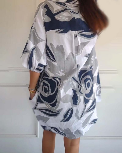 CLEMENCIA - Robe Chemise Fleurie