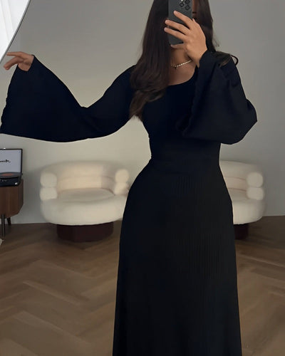 Robe longue élégante en tricot
