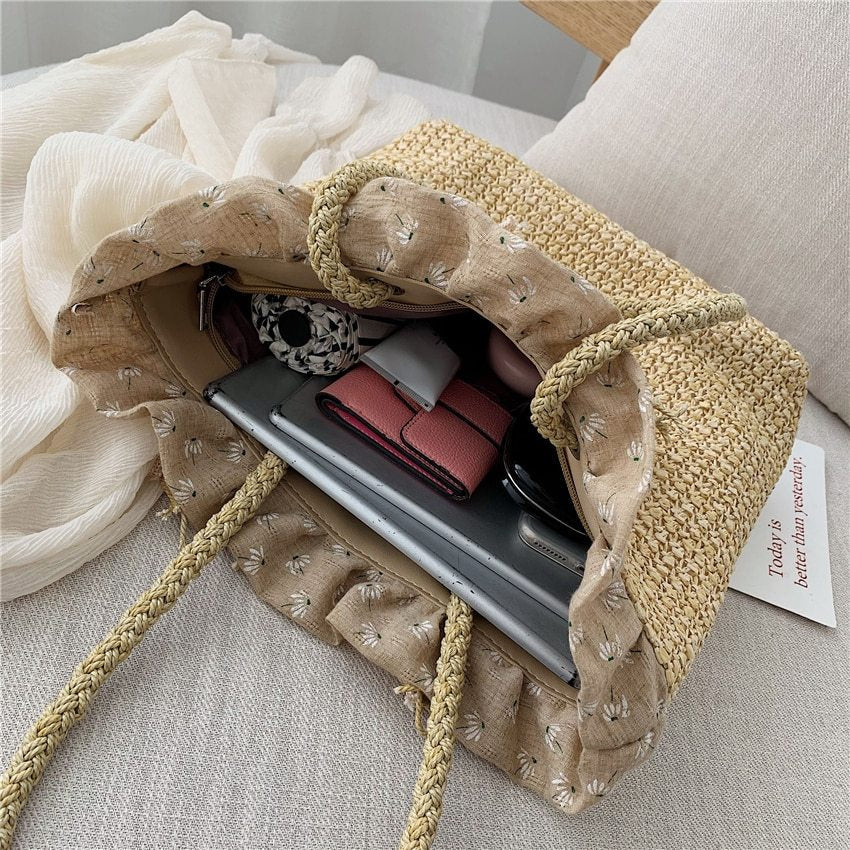 Louisa - Sac de transport tissé élégant pour la femme moderne