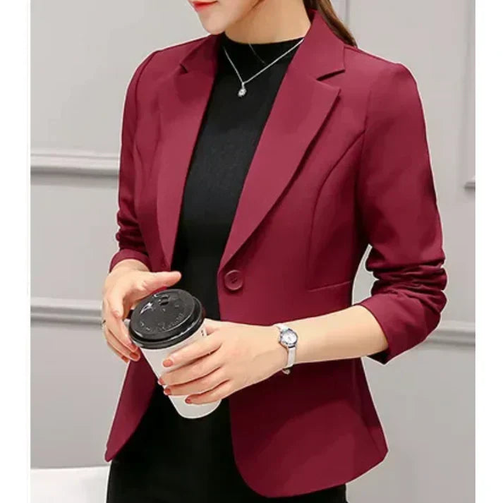 Blazer Femme – Coupe Cintrée – Silhouette Structurée – Fermeture Un Bouton