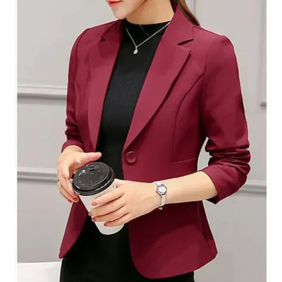 Blazer Femme – Coupe Cintrée – Silhouette Structurée – Fermeture Un Bouton