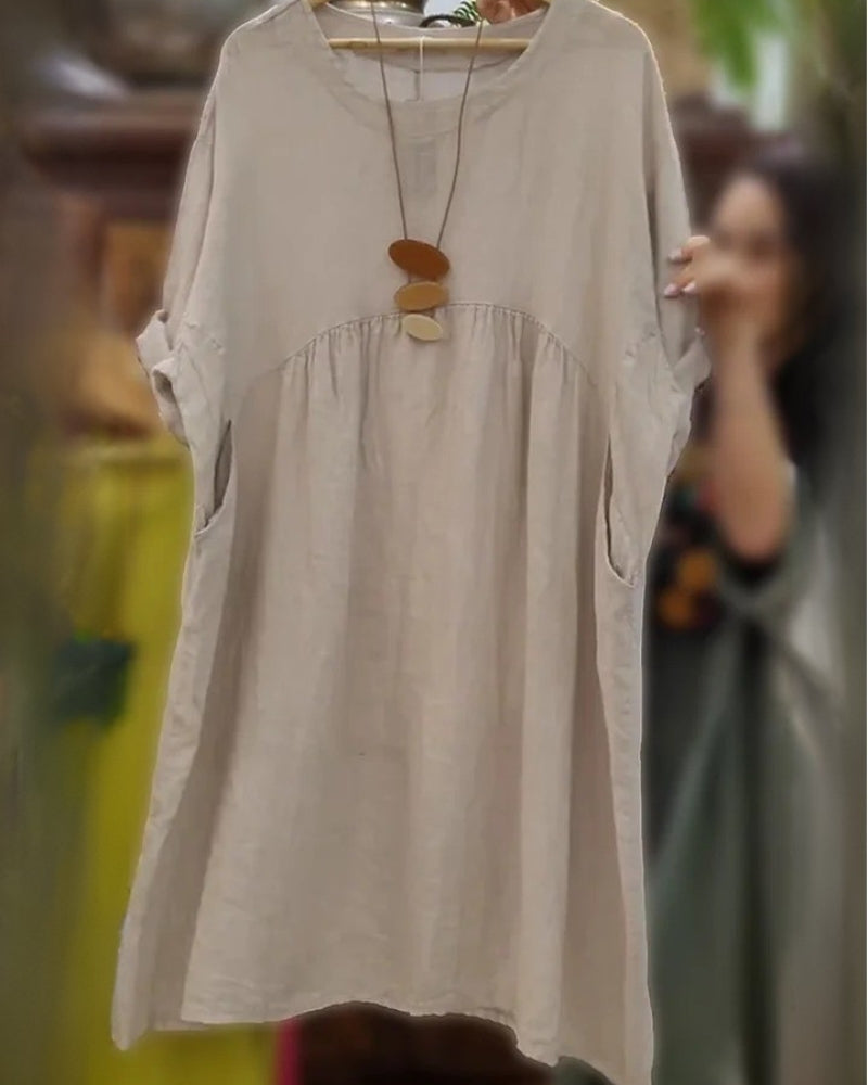 MANDIRA – Robe en Coton et Lin