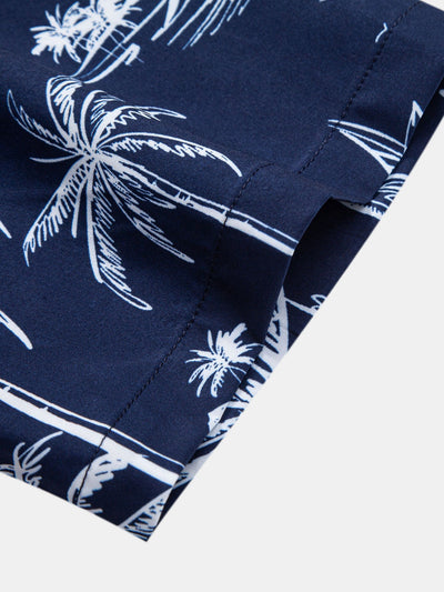 Ensemble Tropical : Chemise Palmiers & Short de Bain à Cordon