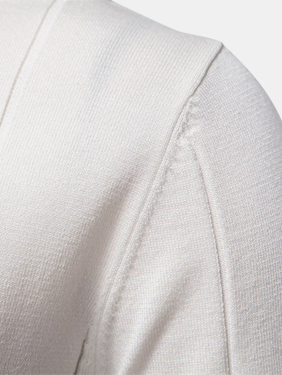 Polo en Maille à Fermeture Éclair avec Liseré Contrastant & Short Chino en Coton