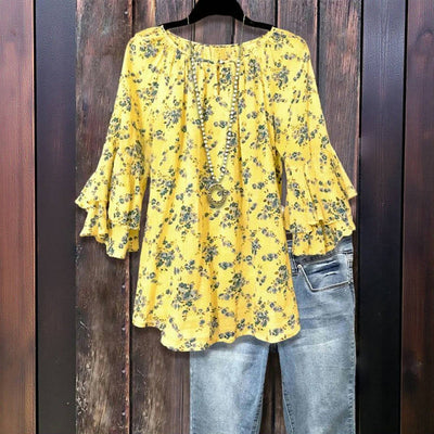 Blouse d'été "Fête au jardin" – Douce & élégante