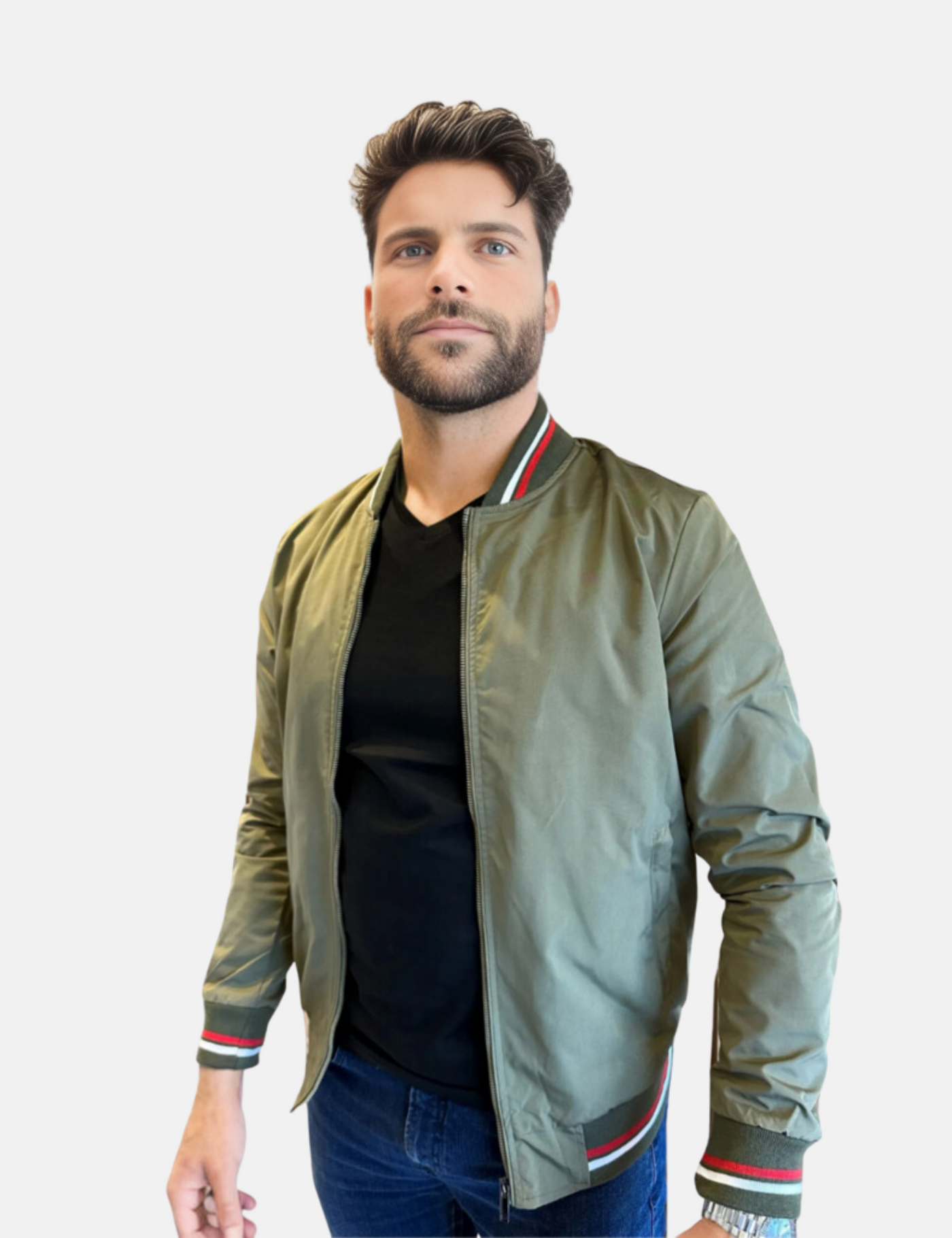 Nicolas - Veste Bombardier Élégante Avec Détails Contrastés