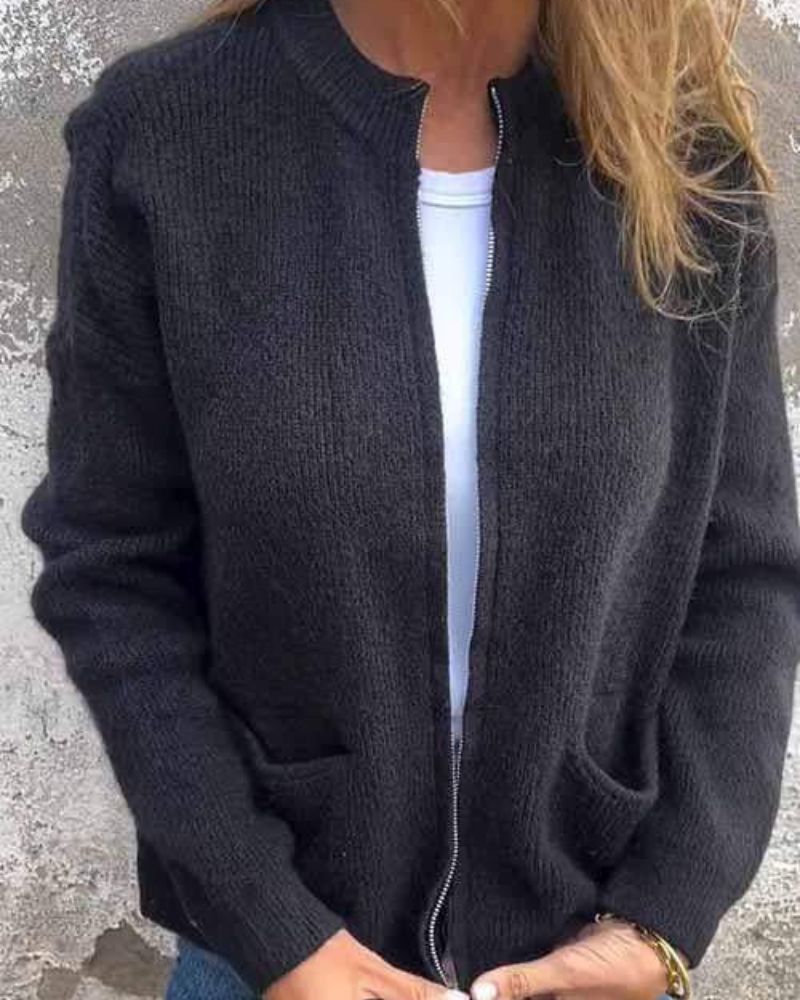 ERA - Cardigan en coton à fermeture éclair