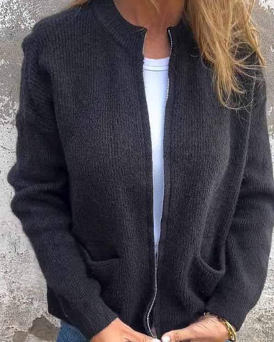 ERA - Cardigan en coton à fermeture éclair