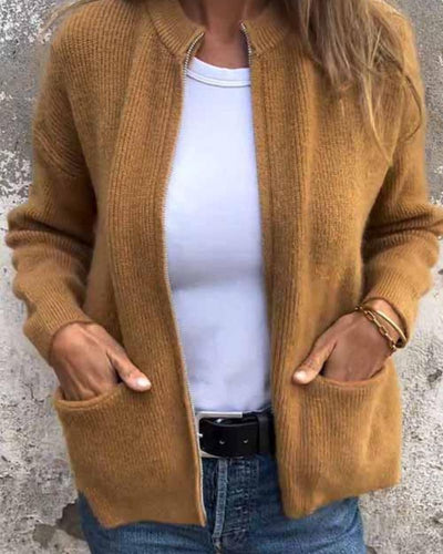ERA - Cardigan en coton à fermeture éclair
