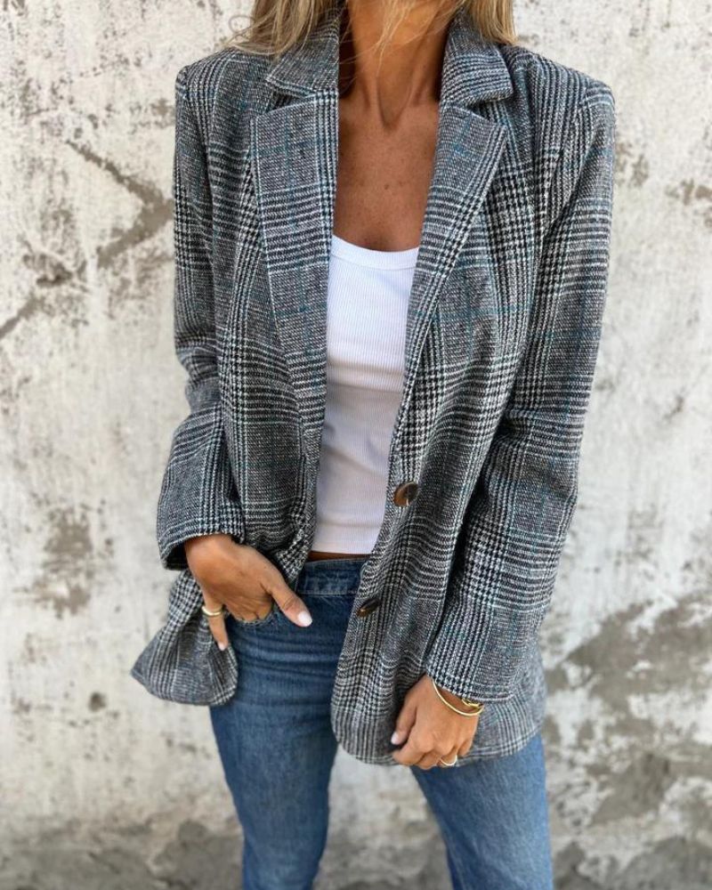 EIRA - BLAZER À CARREAUX INTEMPOREL