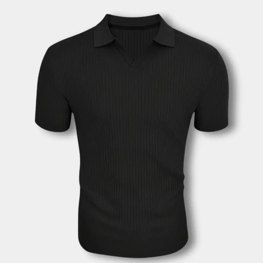 Polo à rayures côtelées ajusté pour Homme – Mccoy