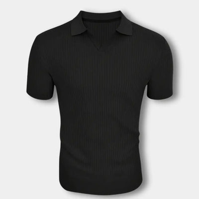 Polo à rayures côtelées ajusté pour Homme – Mccoy