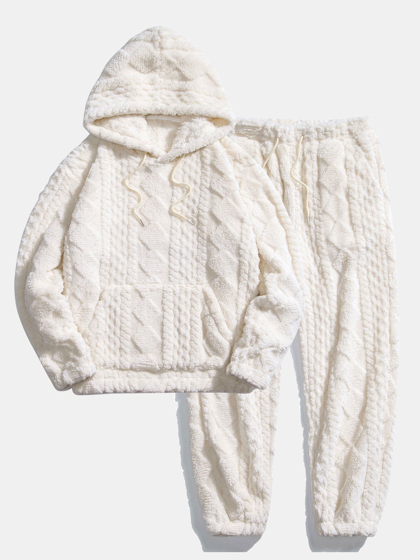 Sweat à capuche et pantalon de jogging en jacquard géométrique
