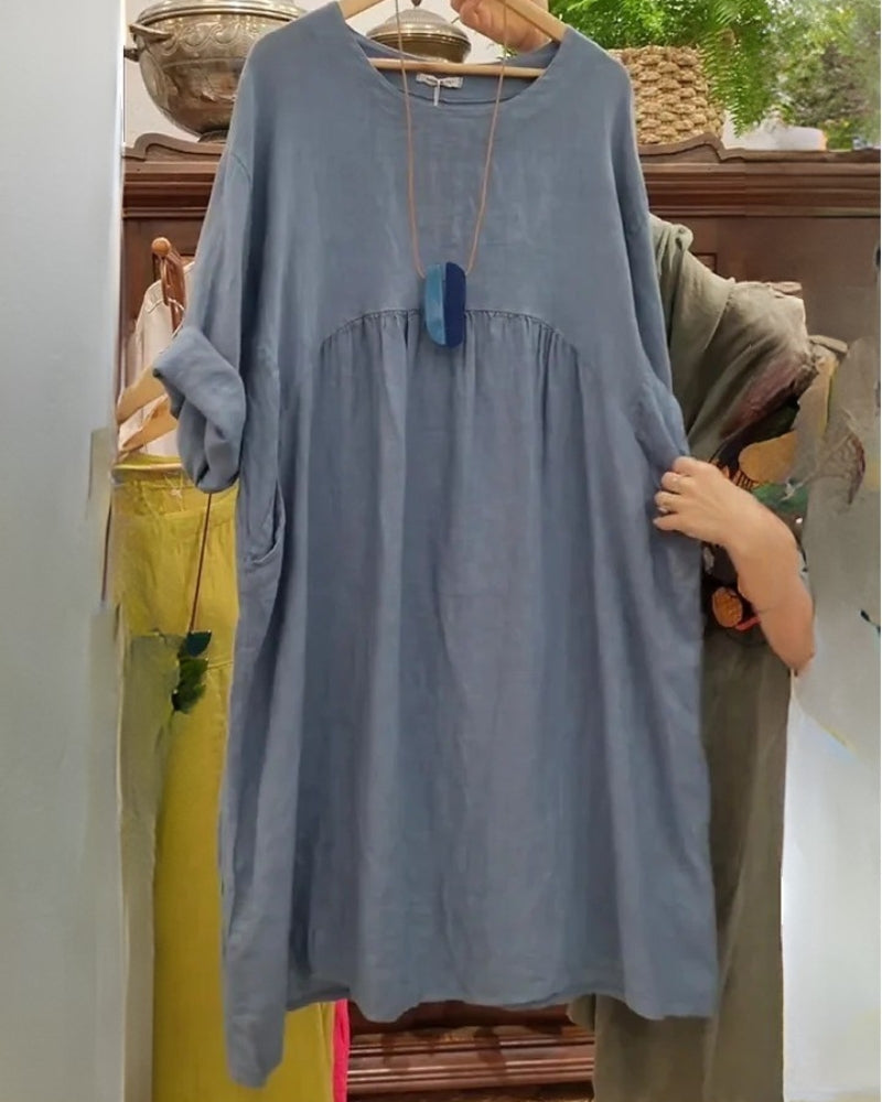 MANDIRA – Robe en Coton et Lin