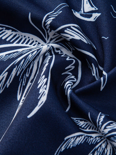 Ensemble Tropical : Chemise Palmiers & Short de Bain à Cordon