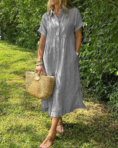 ANOREA - ROBE RAYÉE ÉLÉGANTE