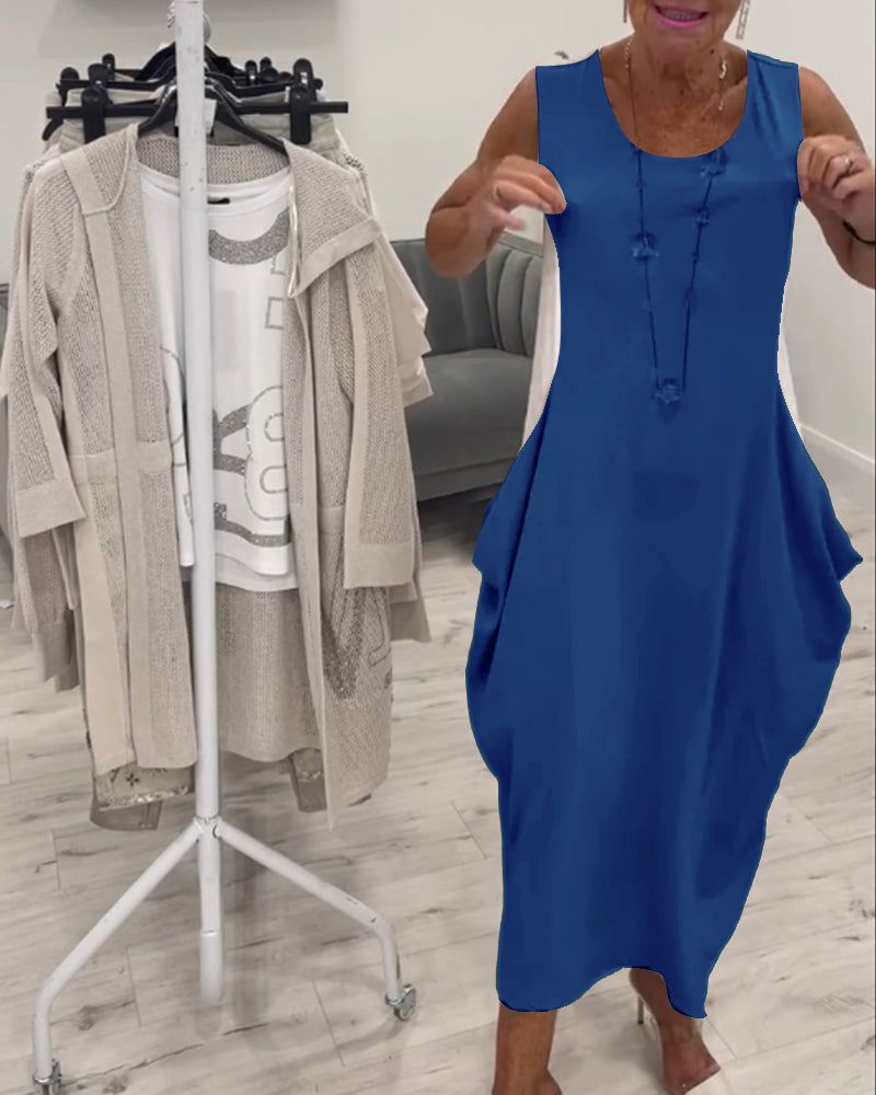 LELIE - ROBE SANS MANCHES ÉLÉGANTE ET TENDANCE