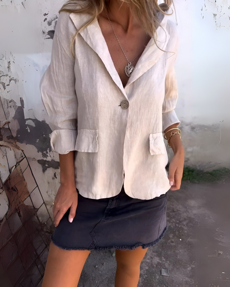IZARI - BLAZER MINIMALISTE