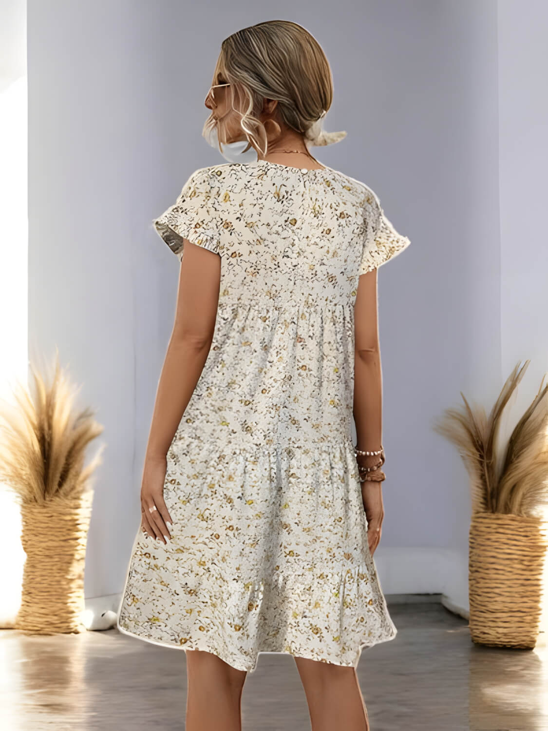 Madeleine - Robe D'Été Fluide À Marches Et Motif Floral