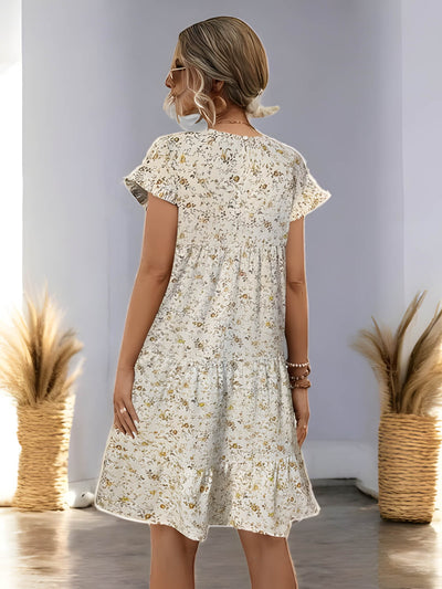 Madeleine - Robe D'Été Fluide À Marches Et Motif Floral
